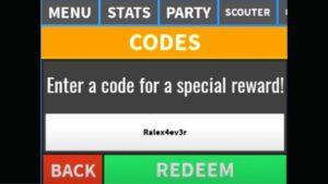 Redeem a gift code in Roblox Dragon Ball Rage