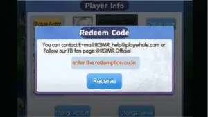 Redeem a gift code in Rushing Gods Idle Myth Runner