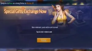 Redeem a gift code in Tomb Mystery Whisperer