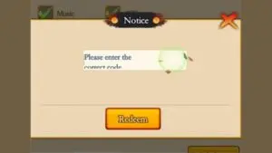 Redeem a gift code in Will of Asura