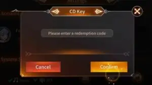 Redeem gift code in Familiar Warfare