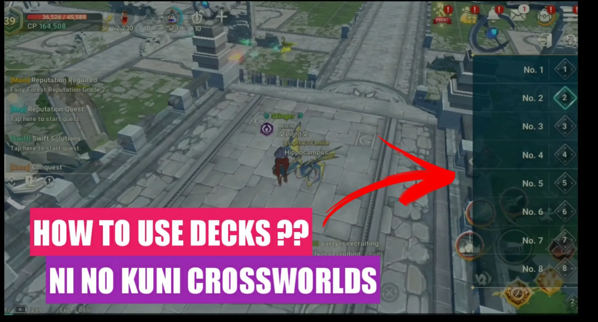 How To use Deck in Ni No Kuni Cross Worlds?