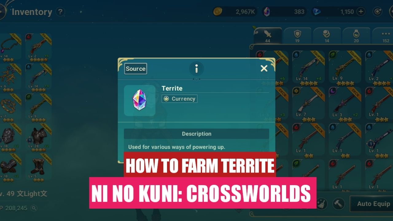 How to Farm Territe in Ni No Kuni Cross Worlds?