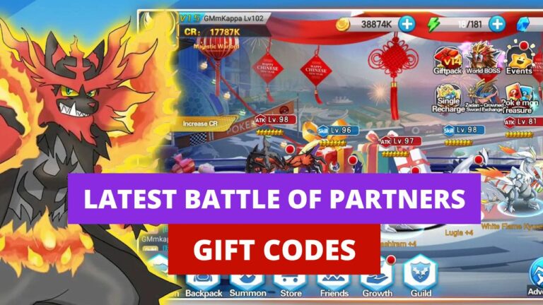 BATTLE OF PARTNERS GIFT CODES