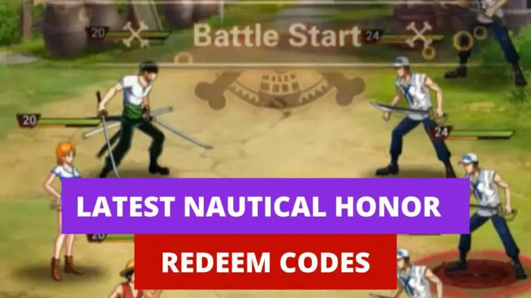 Nautical Honor Redeem Codes