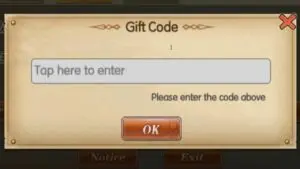 Redeem a gift code in Pirate Sail Adventure