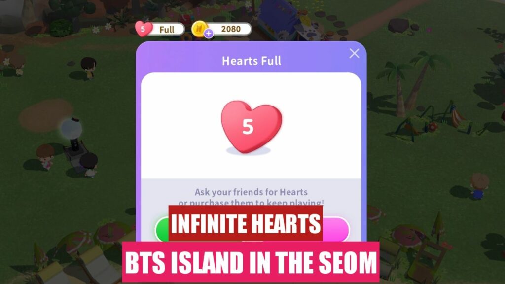 get Infinite Hearts in BTS Island in the SEOM