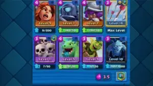 Clash Royale Arena 3 baby dragon and goblin barrel
