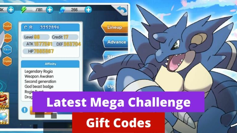 Mega Challenge Gift Codes