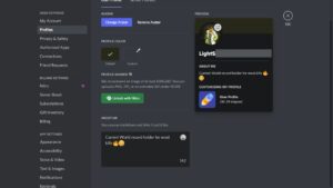 discord how to change about me (PC)