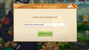 Redeem a gift code in Konoha Legend