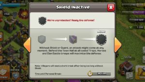 clash of clans use shield smartly