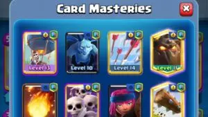 clash royale card masteries