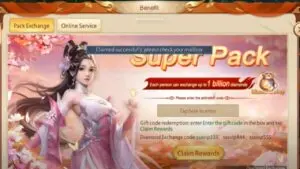 Redeem a gift code in Blade Origin Oriental Fantasy