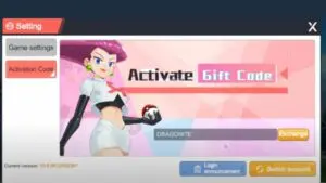 Redeem a gift code in Catch All The Demon