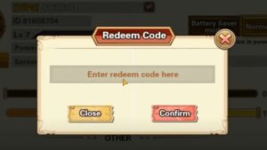 Redeem a gift code in Endless Sea Journey