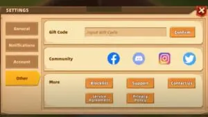 Redeem a gift code in Shop Heroes Legend