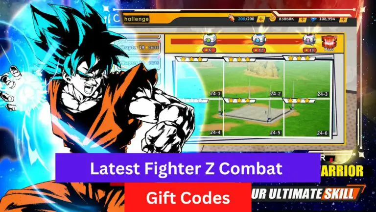 Fighter Z Combat Gift Codes
