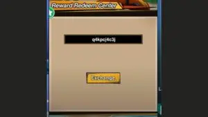 Redeem a gift code in Ancient Cosmic Warrior
