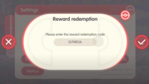 Redeem a gift code in Mega Battle