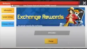 Redeem a gift code in OPG Pirate Legend