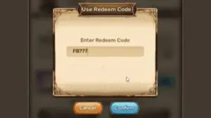 Redeem a gift code in Panilla Saga