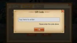 Redeem a gift code in Pirate Treasure