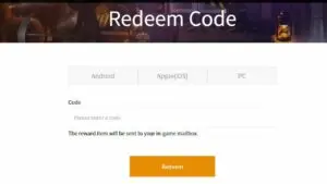Redeem a gift code in Ragnarok Begins