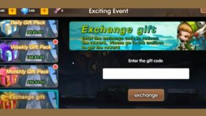 Redeem gift code in Idle Dragon Master