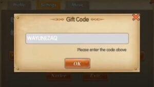 Redeem a gift code in Battle for Treasure