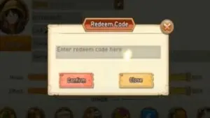 Redeem a gift code in Forbidden Island Ocean Battle