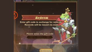 Redeem a gift code in Glorious Adventure