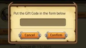 Redeem a gift code in Heroes Legend Idle Battle War