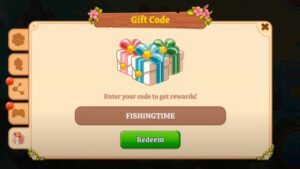 Redeem a gift code in Kawaii Fishing Together