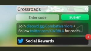 Redeem a gift code in Roblox Combat Warriors