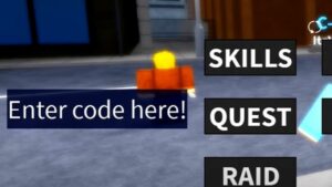 Redeem a gift code in Roblox My Hero Mania