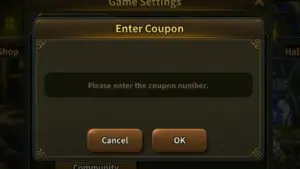 Redeem a coupon code in Along with the Gods
