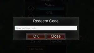 Redeem a gift code in Champions of Avan