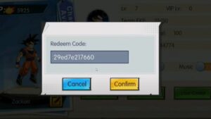 Redeem a gift code in Dragon Ball Saiyans United