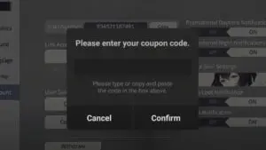 Redeem a gift code in Eversoul