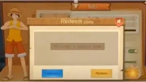 Redeem a gift code in OP Dream Sailor