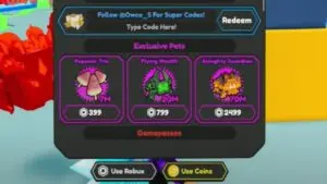 Redeem a gift code in Roblox Tapping Legend X Codes