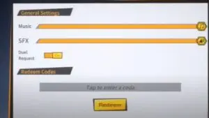 Redeem a gift code in Saiyan Battle Z