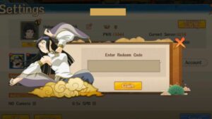 Redeem a gift code in Six Paths Legend