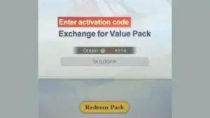 Redeem a gift code in Sky Utopia