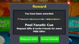 Get Pool Fanatic Cue Reward