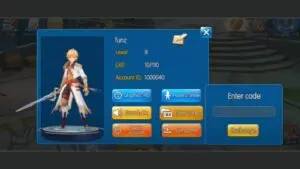 Redeem a gift code in Guardians of Sword