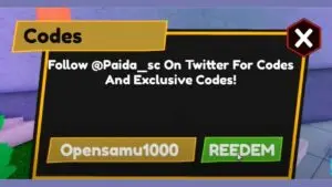 Redeem a gift code in Roblox Anime Defense Simulator