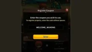 Redeem a gift code in Wukong Legends Idle RPG
