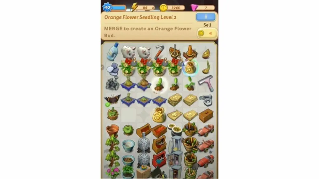 Golden Tree Seed In Merge Mansion